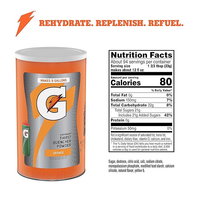 Gatorade Thirst Quencher Powder, Orange, 76.5 oz
