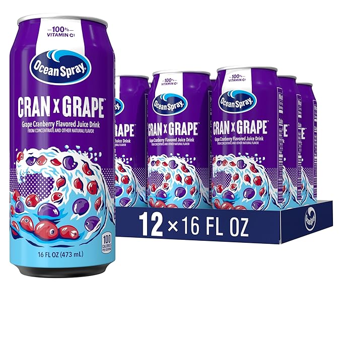 Ocean Spray® Cran-Grape™ Cranberry Grape Juice Drink, 16oz can (12 Pack)