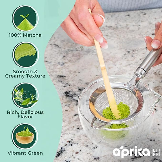 Authentic Japanese Ceremonial Grade Matcha Powder, First Harvest Organic Ceremonial Matcha Green Tea Powder – 1.1lb oz/ 500g – No Sugar Added Matcha Ceremonial - by AprikaLife