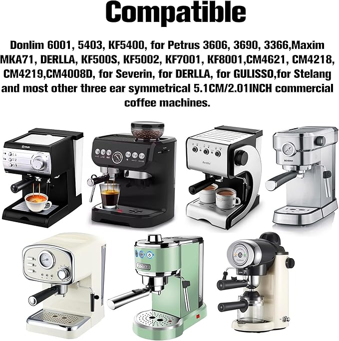 Coffee Espresso Machine Handle Replacement Parts, Cafe Bracket Handle Portafilter Filter Basket for Lidl Silvercrest CM4621 CM4218 KF5002 KF500S Barista with FILTER VASKET