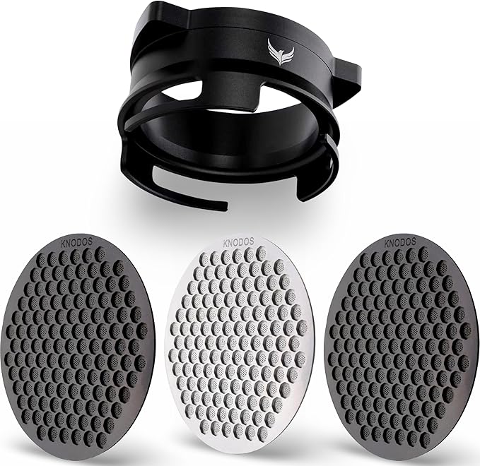 KNODOS 54mm Breville Portafilter Attachment Set Includes The Dosing Funnel and 3pcs Puck Screen, Complete Espresso Tool Kit - Grinder Trigger Portafilter Funnel, 54mm Puck Filter
