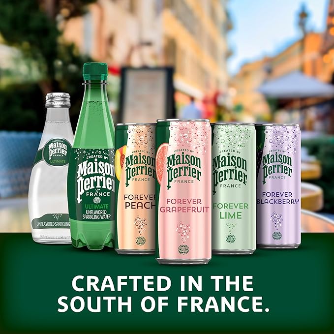 Maison Perrier Ultimate Sparkling Water, 16.9 Fl Oz Plastic Water Bottles, 6 Count 101.406 fl oz