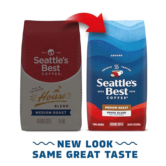 Seattle's Best Coffee House Blend Medium Roast Ground Coffee | 12 Ounce Bags (Pack of 6)