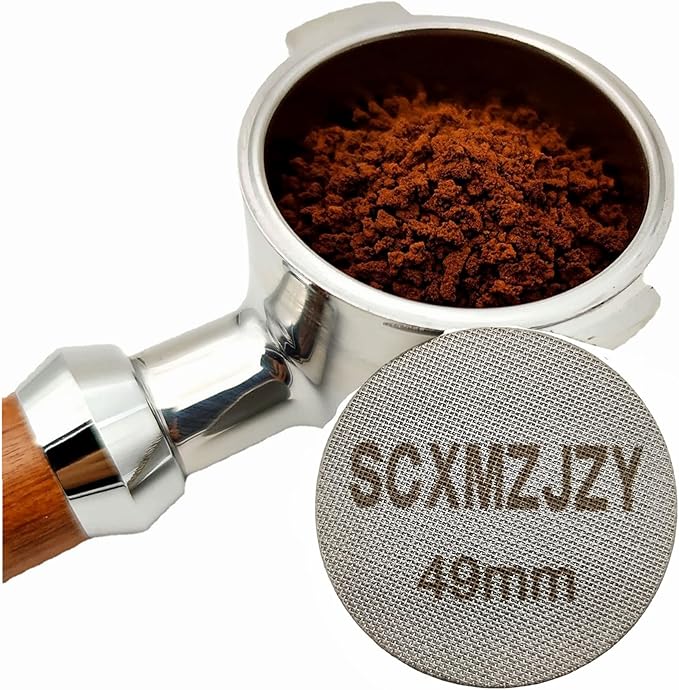 49mm Espresso Puck Screen, 1.7mm Thickness, made of 150μm 316 Stainless Steel, is a reusable contact screen for the Coffee Portafilter Puck Screen and Espresso Portafilter Lower Shower Screen