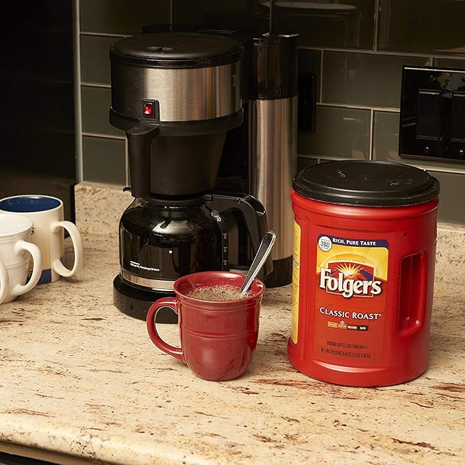 Folgers, Classic Medium Roast Coffee, 48 oz, 4 Cans