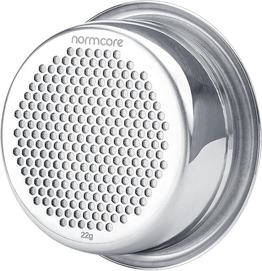 Normcore 58mm 22g Precision High Extraction Filter Basket, Double Layer Portafilter Basket Filter, 304 Stainless Steel, 0.8mm Thickness, Comes with a 58.5mm Puck Screen, 22 Gram