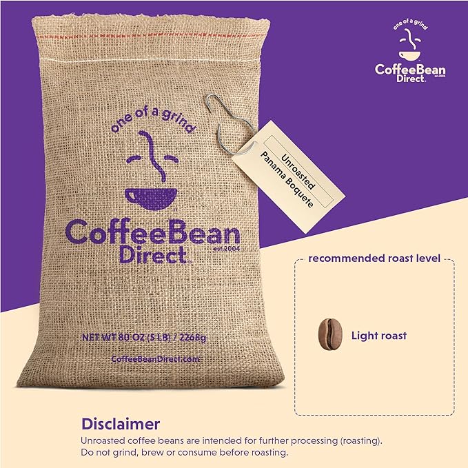Coffee Bean Direct Unroasted Panama Boquete, 5 Pound (Pack of 1)