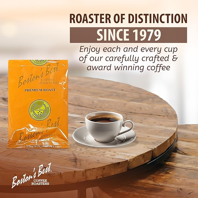 Boston’s Best - In-Room Premium Roast Regular Ground Coffee Filter Portion Packets, Brewed Drinks, Pack of 200 (.664 oz. per packet), Use with 4-Cup Drip Coffee Machine