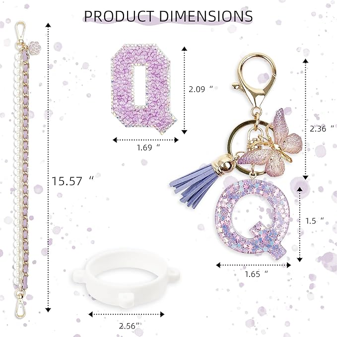 Letter Handle Strap Accessories with Cute Initial Charm Compatible with Owala Water Bottle 24oz 32oz 40oz Owala Kids