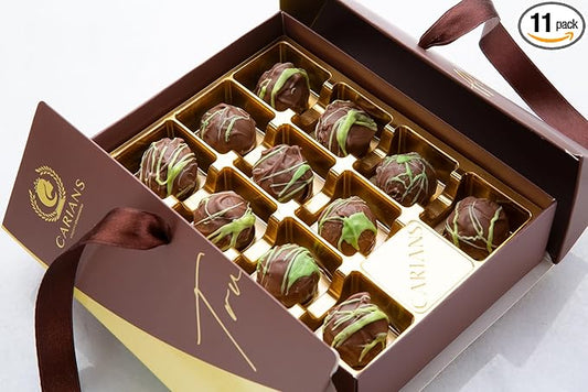 CARIANS Assorted Dubai Chocolate Gourmet Truffles Box, Dubai Chocolate Candy with Pistachio and Kunafa, Box of Candy, Luxury Premium Gourmet, Great for Gift Giving, Holiday, 11 Pc