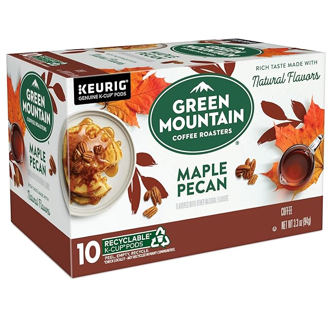 Green Mountain Coffee Roasters Maple Pecan Keurig K-Cup Pods, Light Roast Coffee, 60 Count