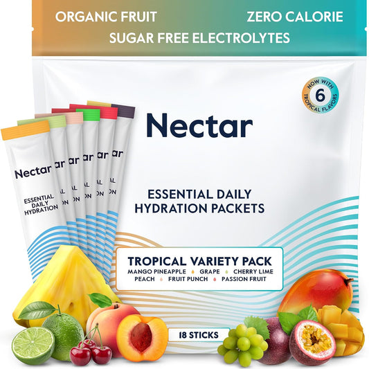 Nectar Hydration Packets – Tropical Electrolyte Powder (18 Pack)