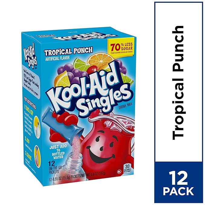 Kool-aid Singles Tropical Punch 12-.055 Oz Box 2-boxes