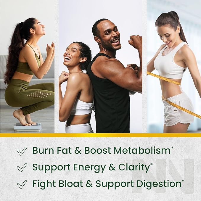 Green Tea Fat Burner Gummies for Weight Loss | Metabolism Boost & Appetite Suppressant with Green Coffee Bean and Garcinia Cambogia | Pills to Burn Belly Fat for Women & Men by Nobi Nutrition