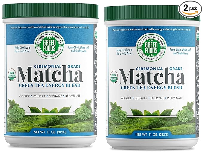 Green Foods Organic Matcha, 11oz (Pack of 2)