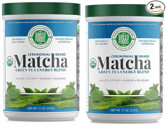 Green Foods Organic Matcha, 11oz (Pack of 2)