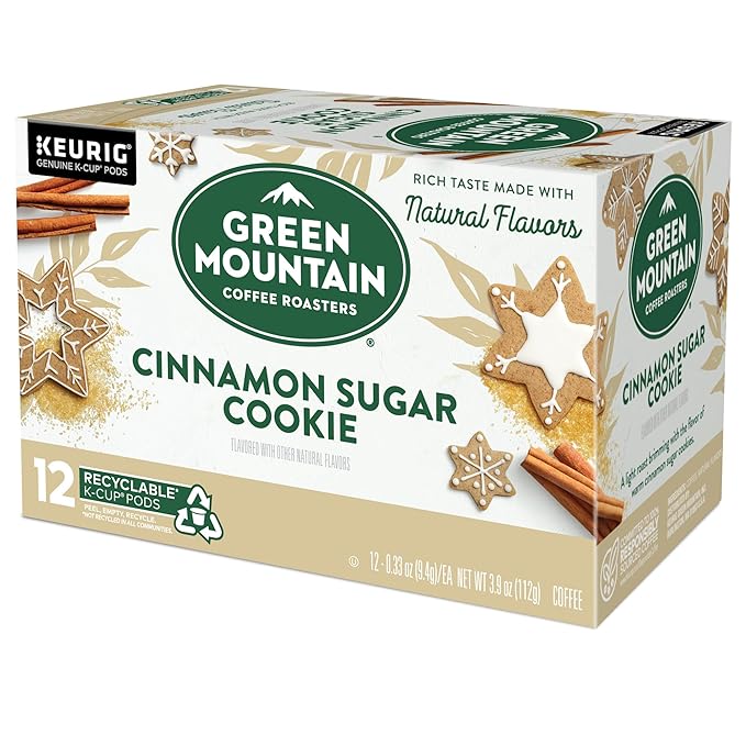 Green Mountain Coffee Roasters light roast Pod Cinnamon Sugar Cookie Coffee, 12 Count