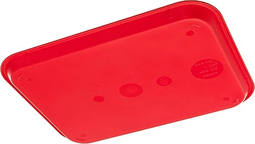 Carlisle FoodService Products Café Standard Cafeteria/Fast Food Tray, 10" x 14", Red (Pack of 2)