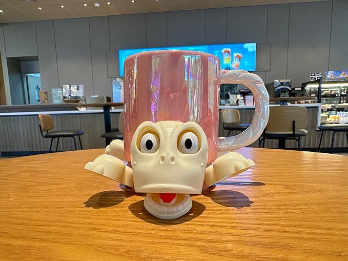 JOD® Turtle Coaster, 3D Printed Funny Tea Coasters with Interactive Expression, Turtle Cup Holder, Liftable Limbs & Expressive Face for Turtles,Tortoise Lover Gag Gifts Home Decor(Pink Pro)