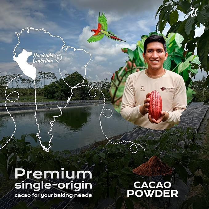 U Chocolate Organic Cacao Powder - Natural - Fresh From our Farm (1 bag (16 oz))