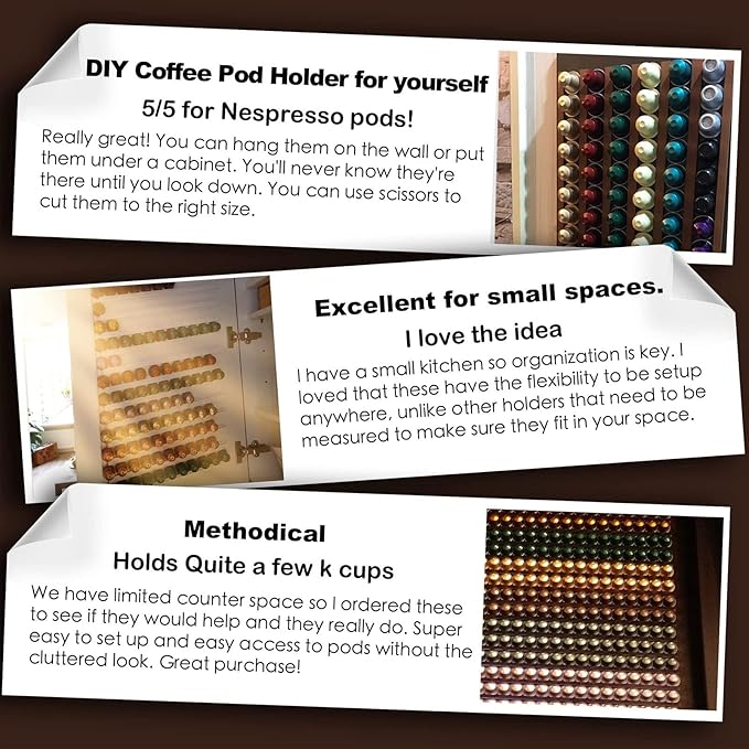 CHICIRIS Coffee Pod Holder - Wall Mount & Counter Top Organizer for Coffee Capsules