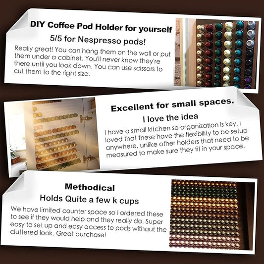 CHICIRIS Coffee Pod Holder - Wall Mount & Counter Top Organizer for Coffee Capsules