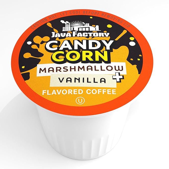 Java Factory Flavored Coffee Pods, Candy Corn, Compatible with K Cup Brewers Including 2.0, 40 Count