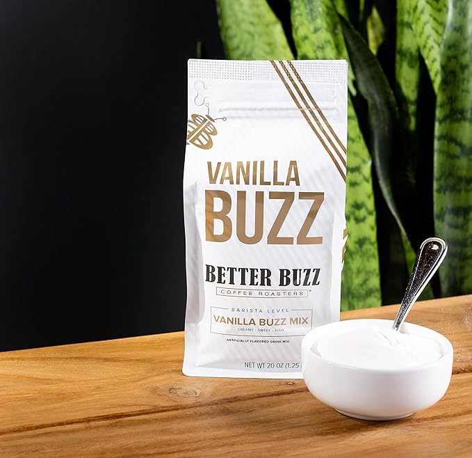 Better Buzz Vanilla Coffee Creamer (Vanilla Buzz) 20 Ounce (Pack of 1), Powder Creamer Drink Mix for Flavored Latte Coffee Experience