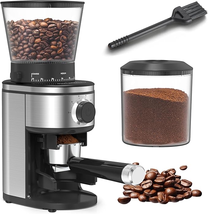 Coffee Grinder, Electric Conical Burr Grinder with 30 Grind Settings for 2-12 Cups, Adjustable Burr Mill for Home Use