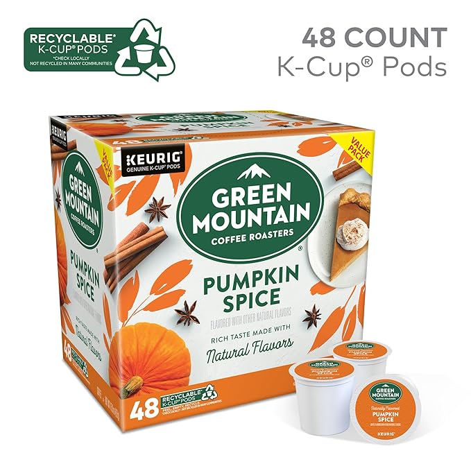 Green Mountain Coffee Roasters Pumpkin Spice Coffee, Keurig Single Serve K-Cup Pods, 48 Count