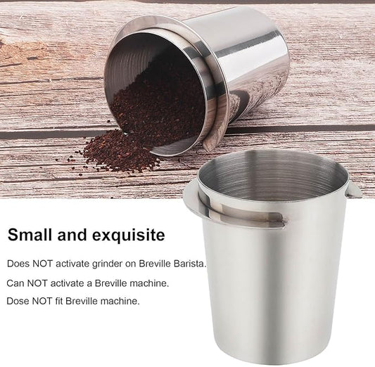 Coffee Dosing Cup 54mm, Stainless Steel Espresso Coffee Dosing Cup Espresso Coffee Machine Accessories, Coffee Powder Feeder Part Coffee Grinder Powder Cup Compatible with 54mm Portafilter