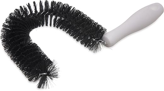 SPARTA 4015300 Polyester Curved Brush, Coffee Decanter Brush With Soft Bristles For Commercial Kitchens, 10 Inches, Black, (Pack of 12)