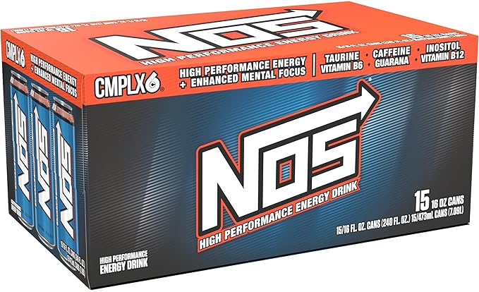 NOS Original: High Performance Energy Drink. 16 Fl oz | Pack of 15