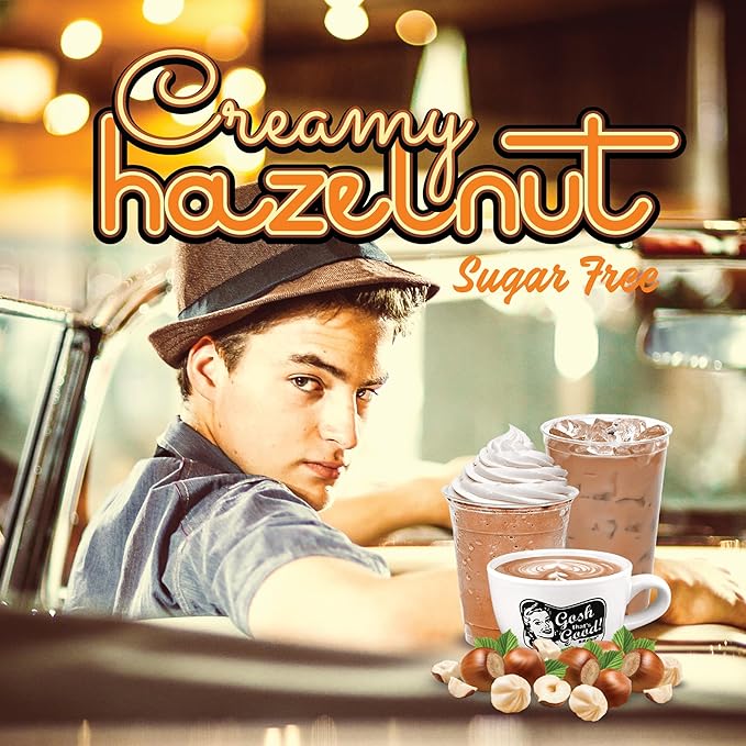 Gosh That’s Good! Sugar-Free Creamy Hazelnut Latte Mix 2 lb – Roasted Hazelnut Flavor Powder for Lattes, Iced Coffees, Frappes, Blended Beverages – Low-Calorie, Lactose-Free, Barista-Quality Drink Mix