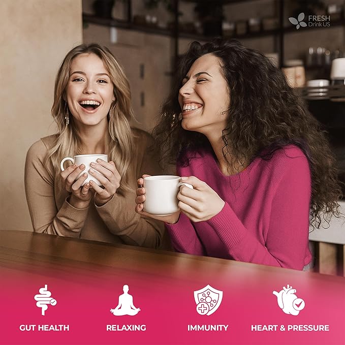 FreshDrinkUS, MenopauseSlim 40 Tea Bags – Herbal Blend with Rooibos, Dandelion Root, Matcha, Licorice, Cardamom & Black Cohosh – Smooth, Earthy Flavor – Premium Quality, Naturally Caffeine-Free Tea