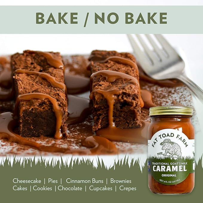 Fat Toad Farm Traditional Goat’s Milk Caramel Sauce/Cajeta, Original, Gluten Free, 8 fl oz