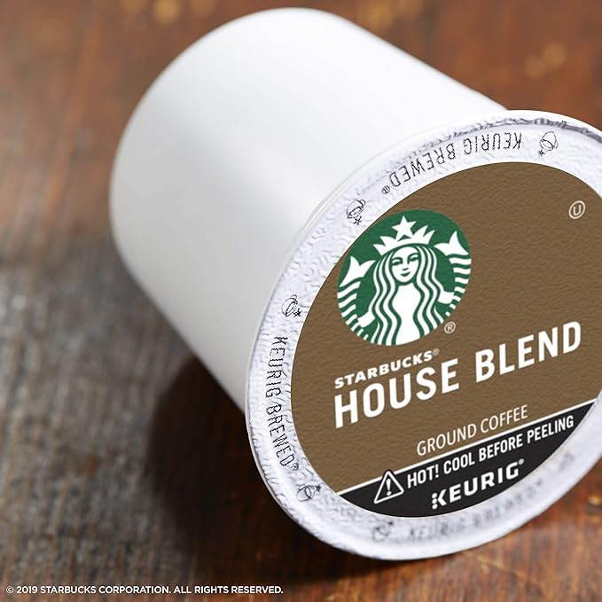Starbucks Medium Roast K-Cup Coffee Pods — House Blend for Keurig Brewers — 1 box (10 pods)