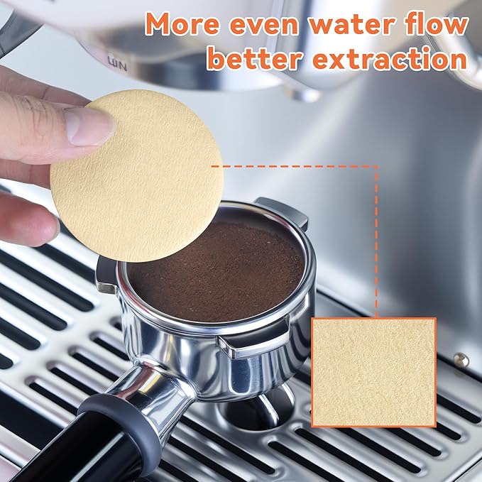 1000 Pcs Coffee Paper Filter for Espresso Coffee Maker, 54mm Unbleached Espresso Filter Puck Screen Portafilter Paper
