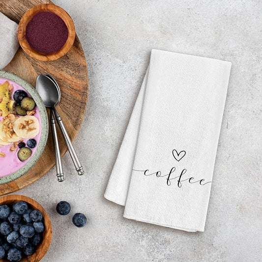 Coffee Decor Kitchen Towels - Bar Dish Towels, Gifts for Coffee Lovers, 1624 Inches