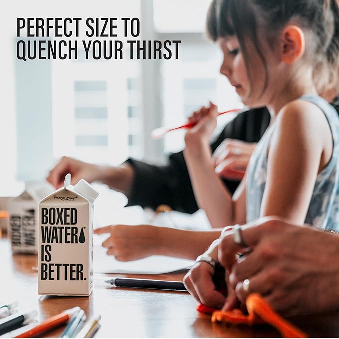 Boxed Water 11.2 oz. (24 Pack) – Better Than Premium Plastic Purified Drinking Water BPA-Free, Refillable Reusable Cartons - Mini