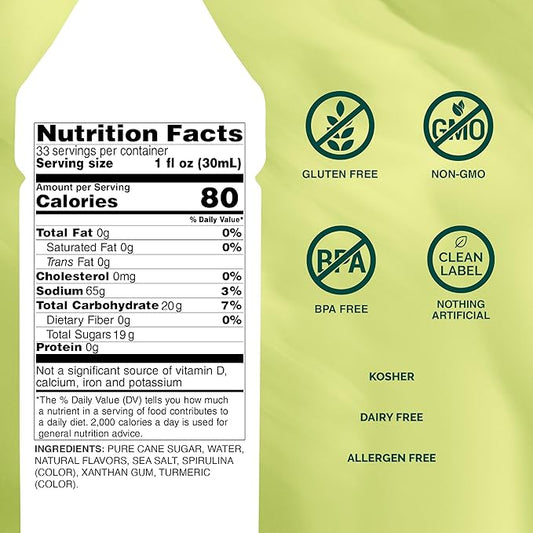 Monin - Pistachio Syrup | Rich & Buttery Sweetness, Premium Syrup for Coffee, Cold Brews & More | Clean Label with No Artificial Flavors, No Artificial Preservatives (BPA Free Bottle, 33.8 fl oz)