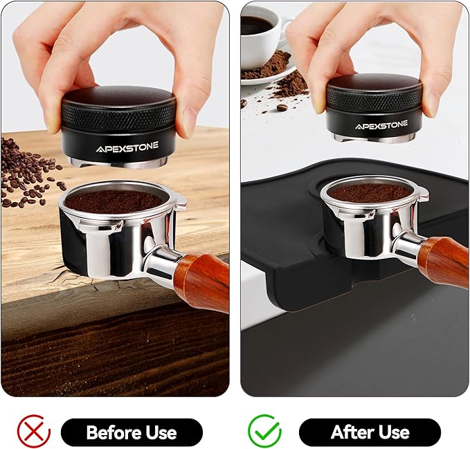 Apexstone Silicone Coffee Tamper Mat 8 Inch X 6 Inch, Espresso Silicone Mat, Espresso Tamper Mat, Coffee Tamp Mat