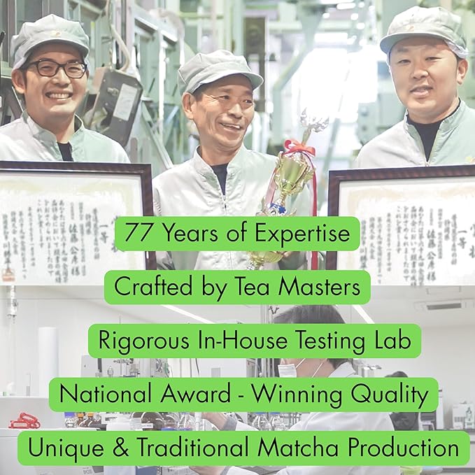 Satoen Authentic Japanese Ceremonial Grade Matcha Powder -100% Spring Premium First Harvest - Crafted for Matcha Straight Tea (500g/1.1lb)