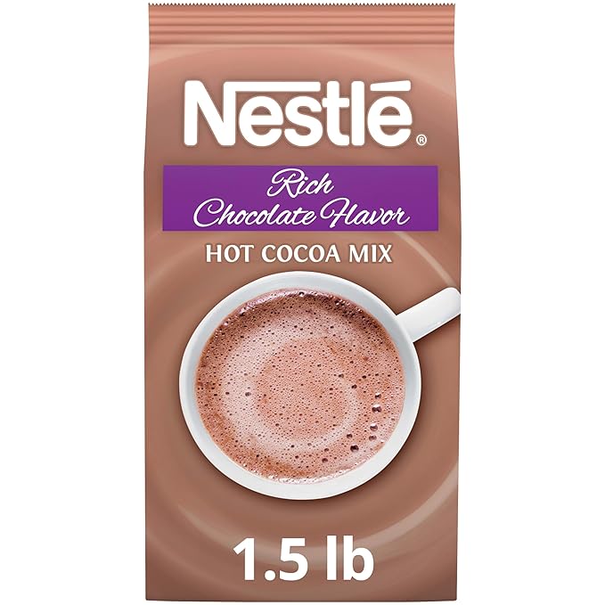 Nestle Hot Chocolate Mix, Rich Chocolate Flavor, Bulk Whipped Hot Cocoa Mix, 1.5 lb Bag