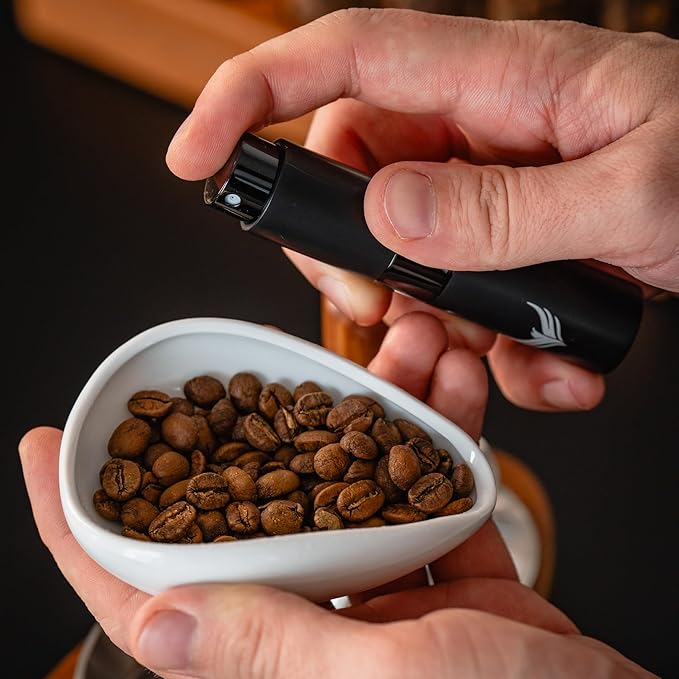 KNODOS Coffee Bean Dosing Cup and RDT Spray Bottle Gift Set Coffee Bar Accessories Ceramic Espresso Dosing Bowl Single Dose Measuring Tray Kit