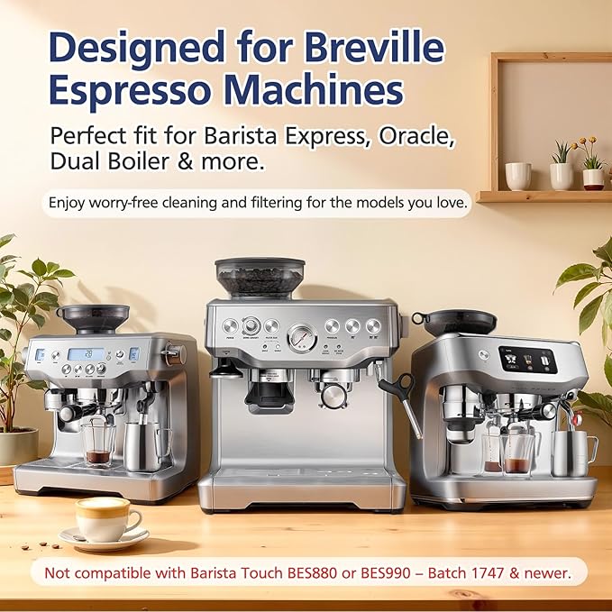 Cleaning Kit for Breville, 60 Cleaning Tablets and 8 Water Filters for Breville Espresso Machines - 2g Espresso Machine Tablets-16 Months Supply