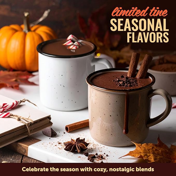 Castle Kitchen Sugar Free Double Decadent Dark Hot Chocolate - Premium Plant Based, Dairy Free, Gluten-Free Vegan Hot Coca Mix - Just Add Water - 8 oz Can