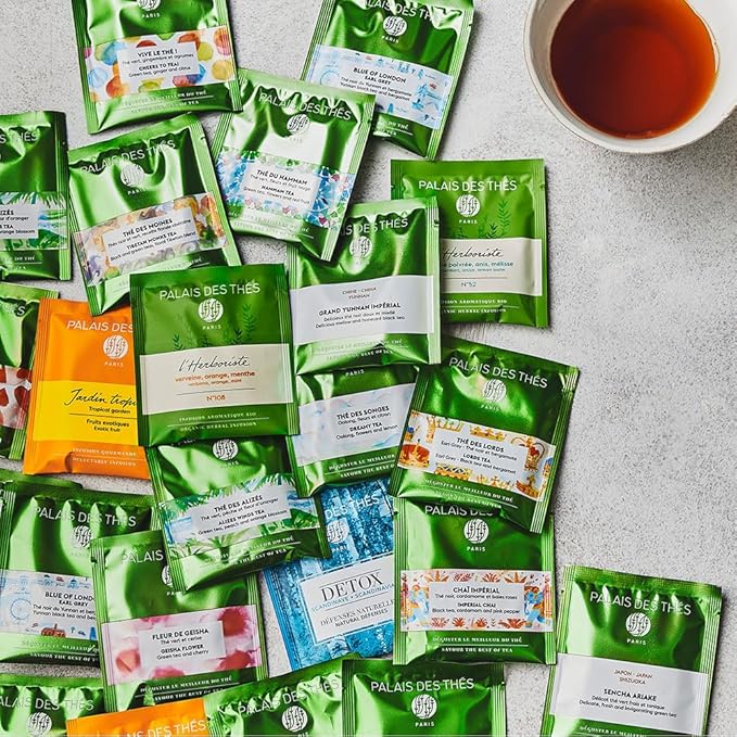 Palais des Thés Green Tea - Organic Grand Yunnan Imperial Blend - Premium Chinese Green Tea Bags, Serves 20 Cups