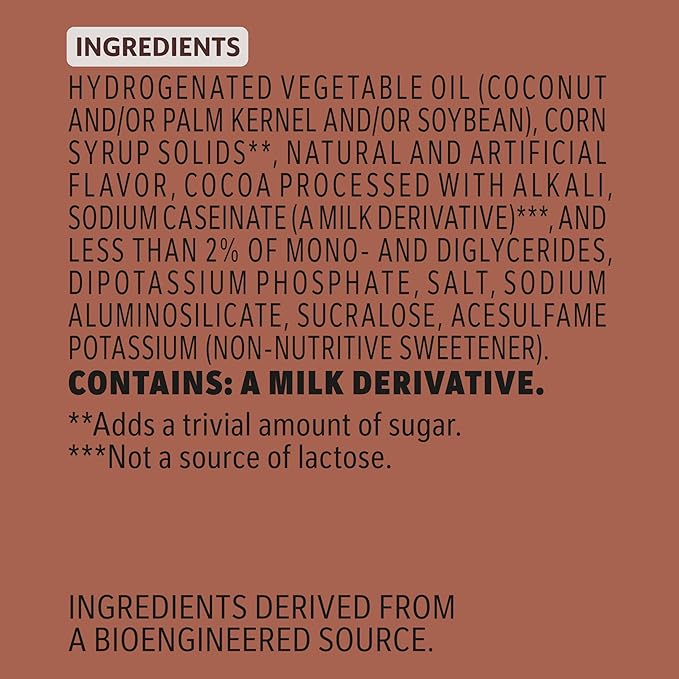 Coffee-mate Sugar Free Creamy Chocolate Powdered Coffee Creamer, 10.2 Ounce