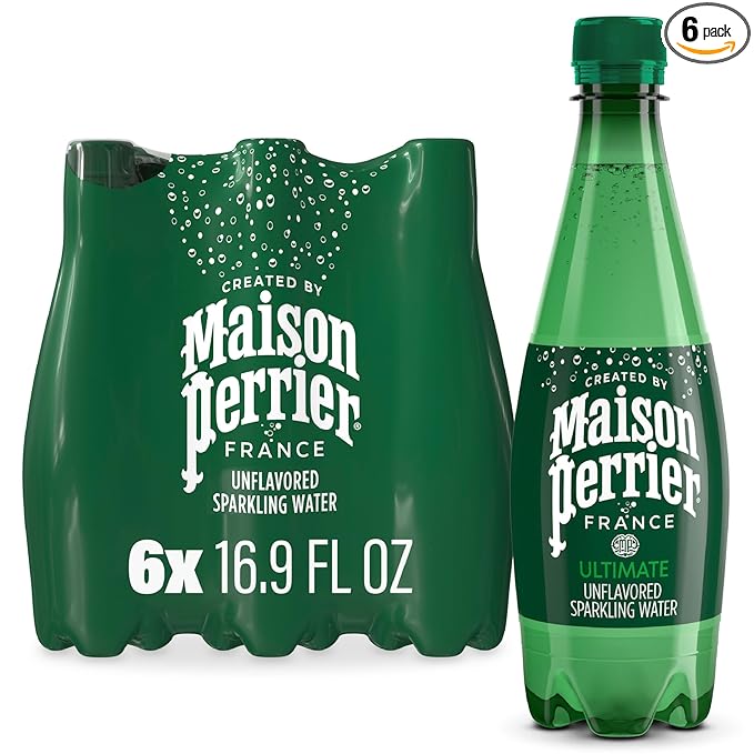 Maison Perrier Ultimate Sparkling Water, 16.9 Fl Oz Plastic Water Bottles, 6 Count 101.406 fl oz